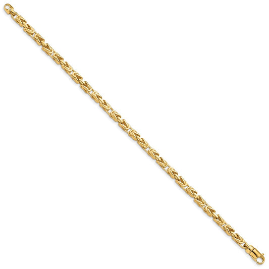 Hand Polished Byzantine Link with Lobster Clasp Bracelet - WBC