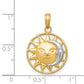 and Rhodium Sun and Moon Charm - WBC