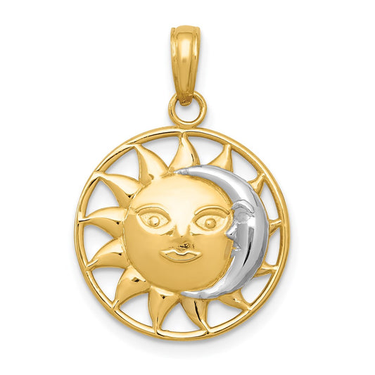 and Rhodium Sun and Moon Charm - WBC