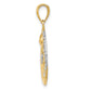 and Rhodium Diamond-cut Moon/Stars/Sun Pendant - WBC