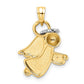 and Rhodium Diamond-cut Halo on Angel Pendant - WBC