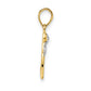 and Rhodium Diamond-cut Angel Holding Heart Pendant - WBC