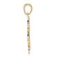 and Rhodium Diamond-cut Dragonflies Pendant - WBC
