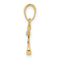 / Rhodium D/C Anchor Pendant - WBC