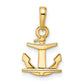/ Rhodium D/C Anchor Pendant - WBC