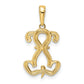 and Rhodium Diamond-cut Sitting Puppy Pendant - WBC