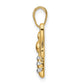 and Rhodium Diamond-cut Bumblebee Pendant - WBC