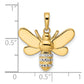 and Rhodium Diamond-cut Bumblebee Pendant - WBC