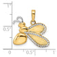 and Rhodium Diamond-cut Bumblebee Pendant - WBC