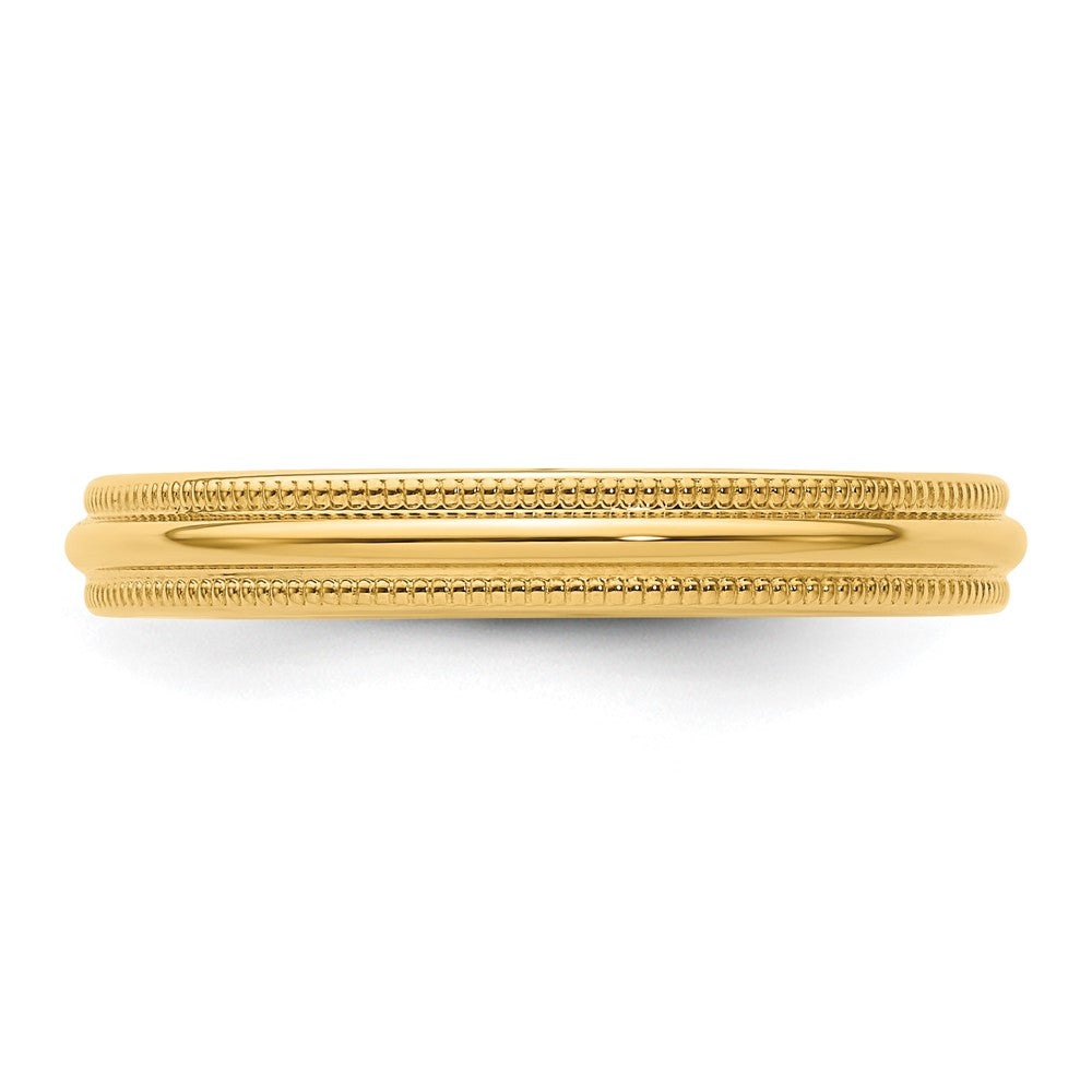 Milgrain Half Round Comfort Fit Wedding Band - WBC