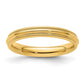 Milgrain Half Round Comfort Fit Wedding Band - WBC