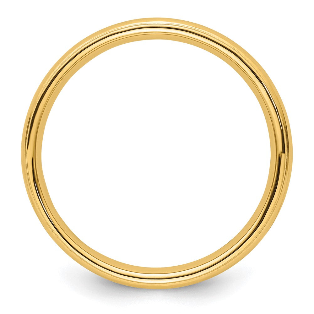 Milgrain Half Round Comfort Fit Wedding Band - WBC