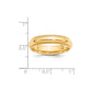 Milgrain Half Round Comfort Fit Wedding Band - WBC