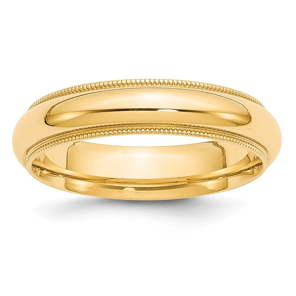 Milgrain Half Round Comfort Fit Wedding Band - WBC