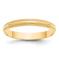Lightweight Milgrain Half Round Wedding Band - WBC