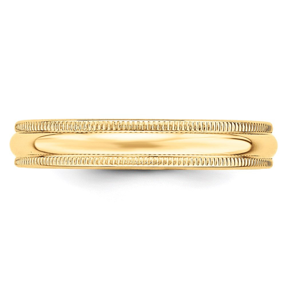 Lightweight Milgrain Half Round Wedding Band - WBC