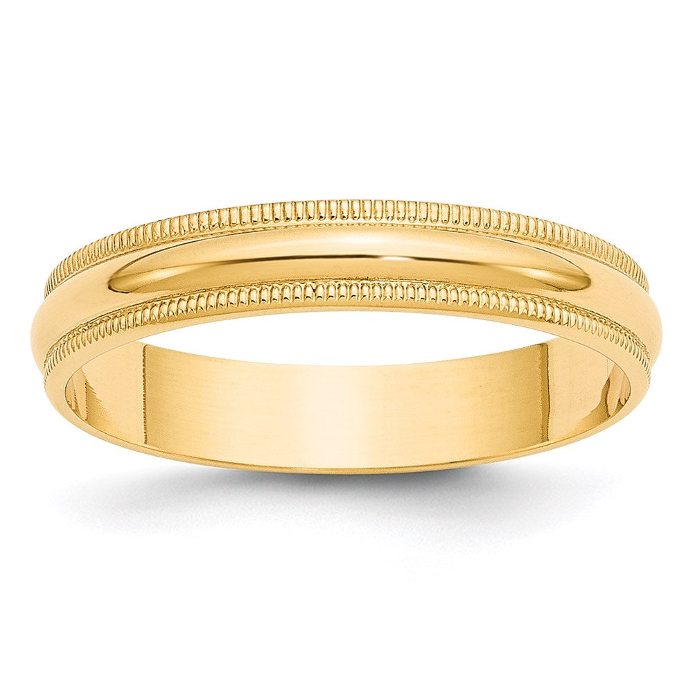 Lightweight Milgrain Half Round Wedding Band - WBC