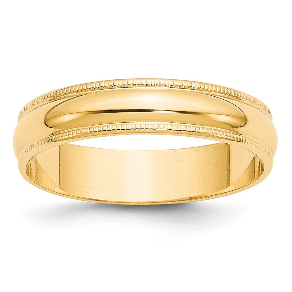 Lightweight Milgrain Half Round Wedding Band - WBC