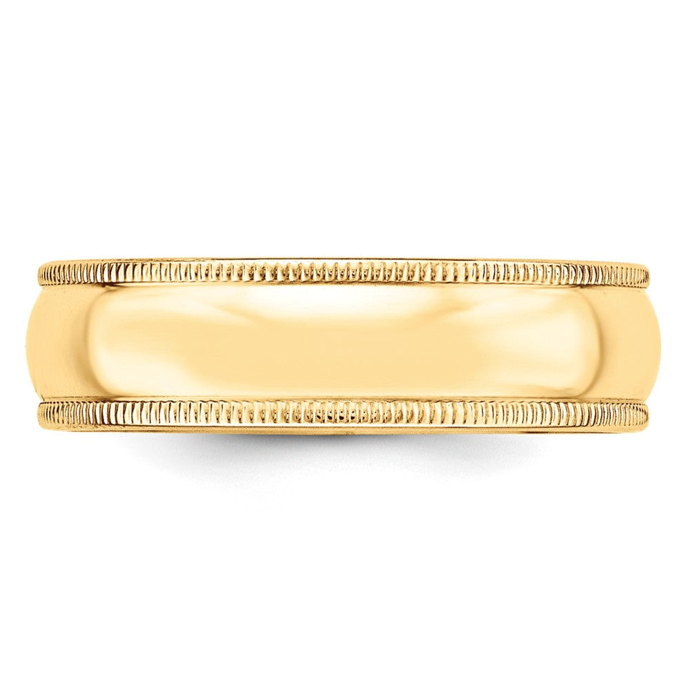 Lightweight Milgrain Half Round Wedding Band - WBC