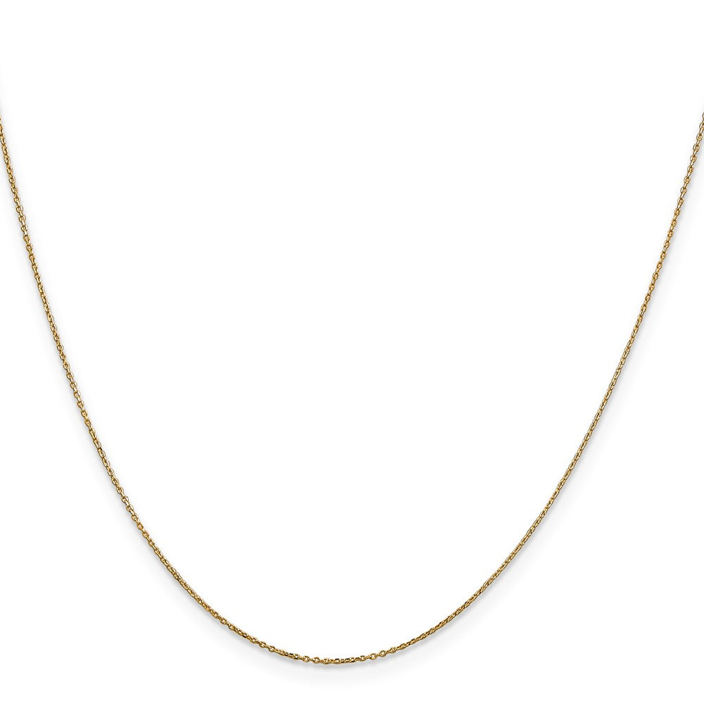 . Diamond-cut Round Open Link Cable with Spring Ring Clasp Chain - WBC