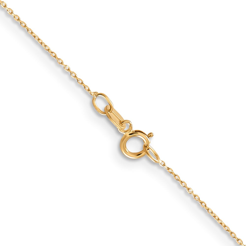 . Diamond-cut Round Open Link Cable with Spring Ring Clasp Chain - WBC