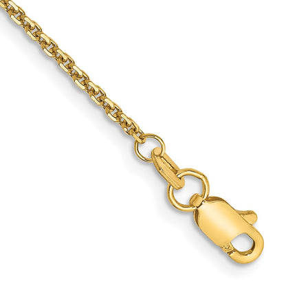 Solid Diamond-cut Cable with Lobster Clasp Anklet - WBC