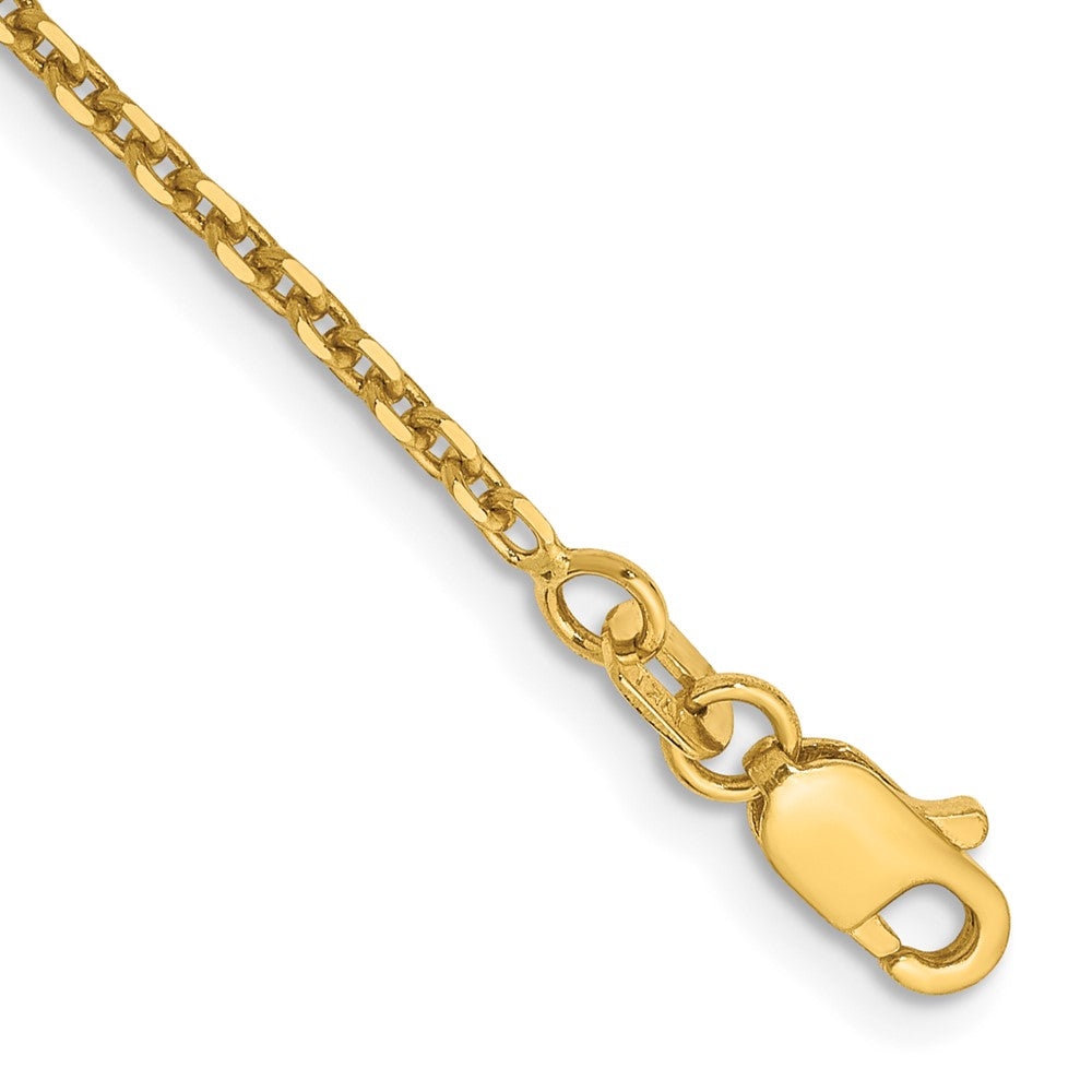 Solid Diamond-cut Cable with Lobster Clasp Anklet - WBC