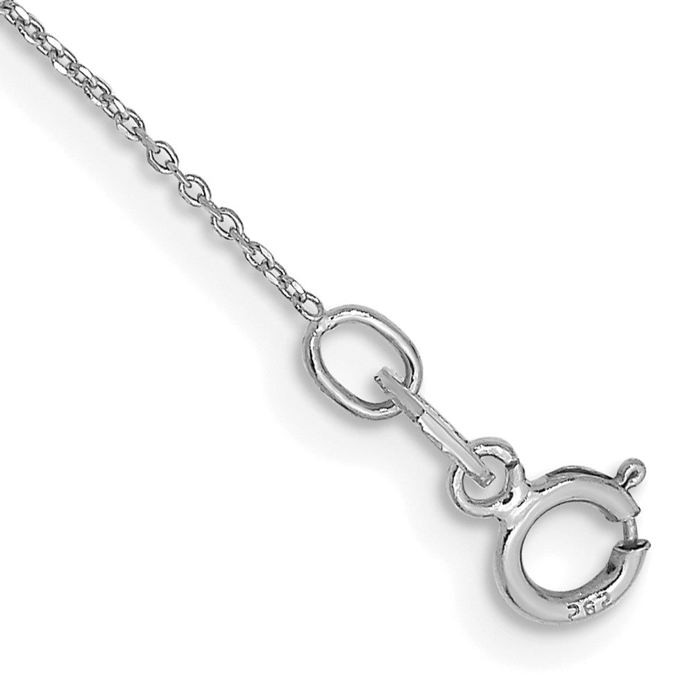 . Diamond-cut Round Open Link Cable with Spring Ring Clasp Anklet - WBC