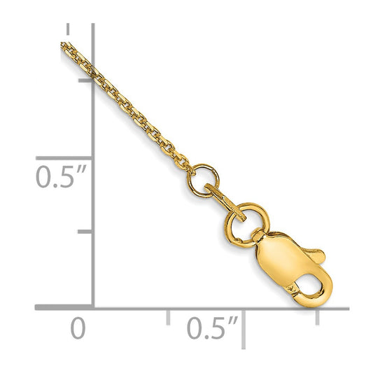 . Diamond-cut Cable with Lobster Clasp Anklet - WBC