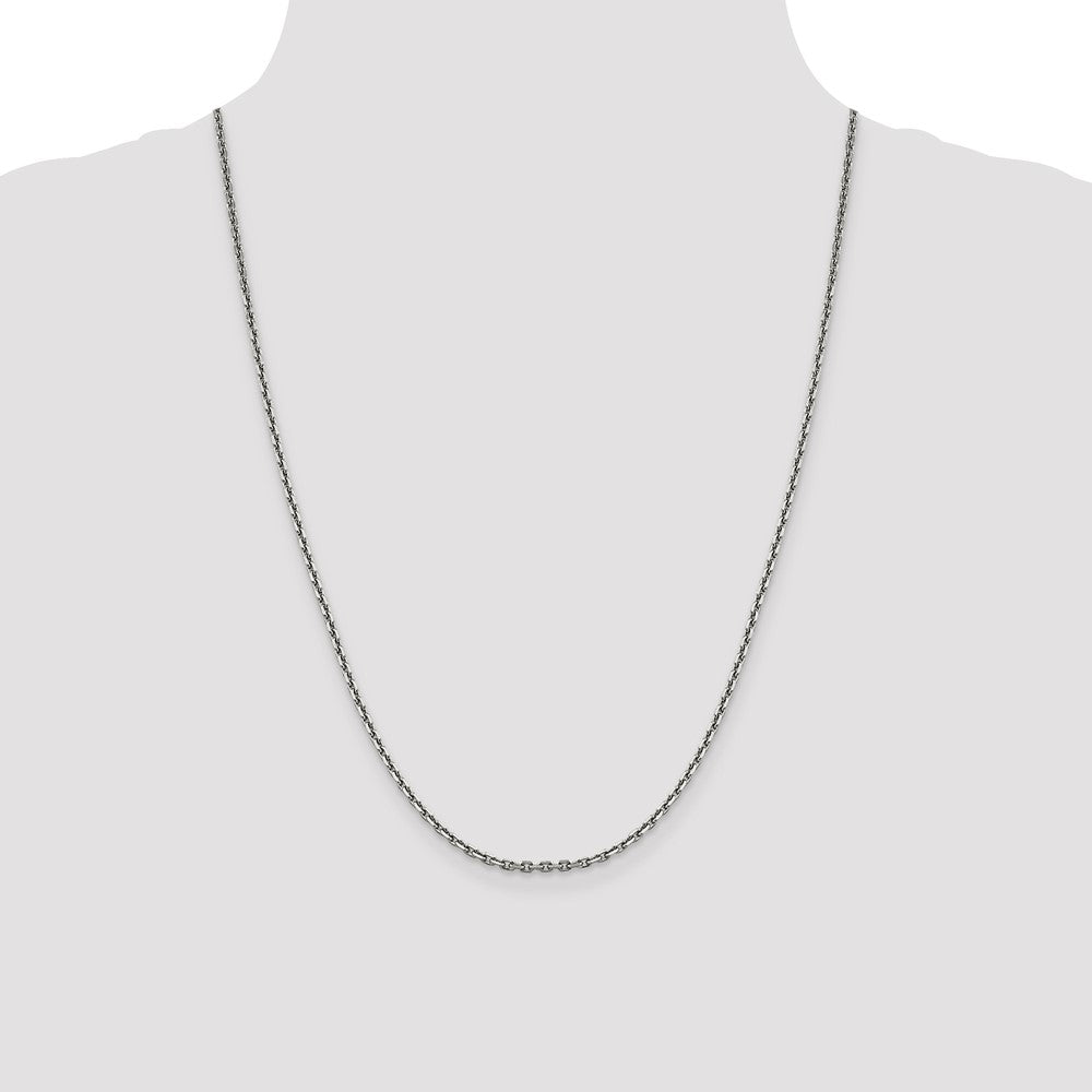 Diamond-cut Cable with Lobster Clasp Chain - WBC