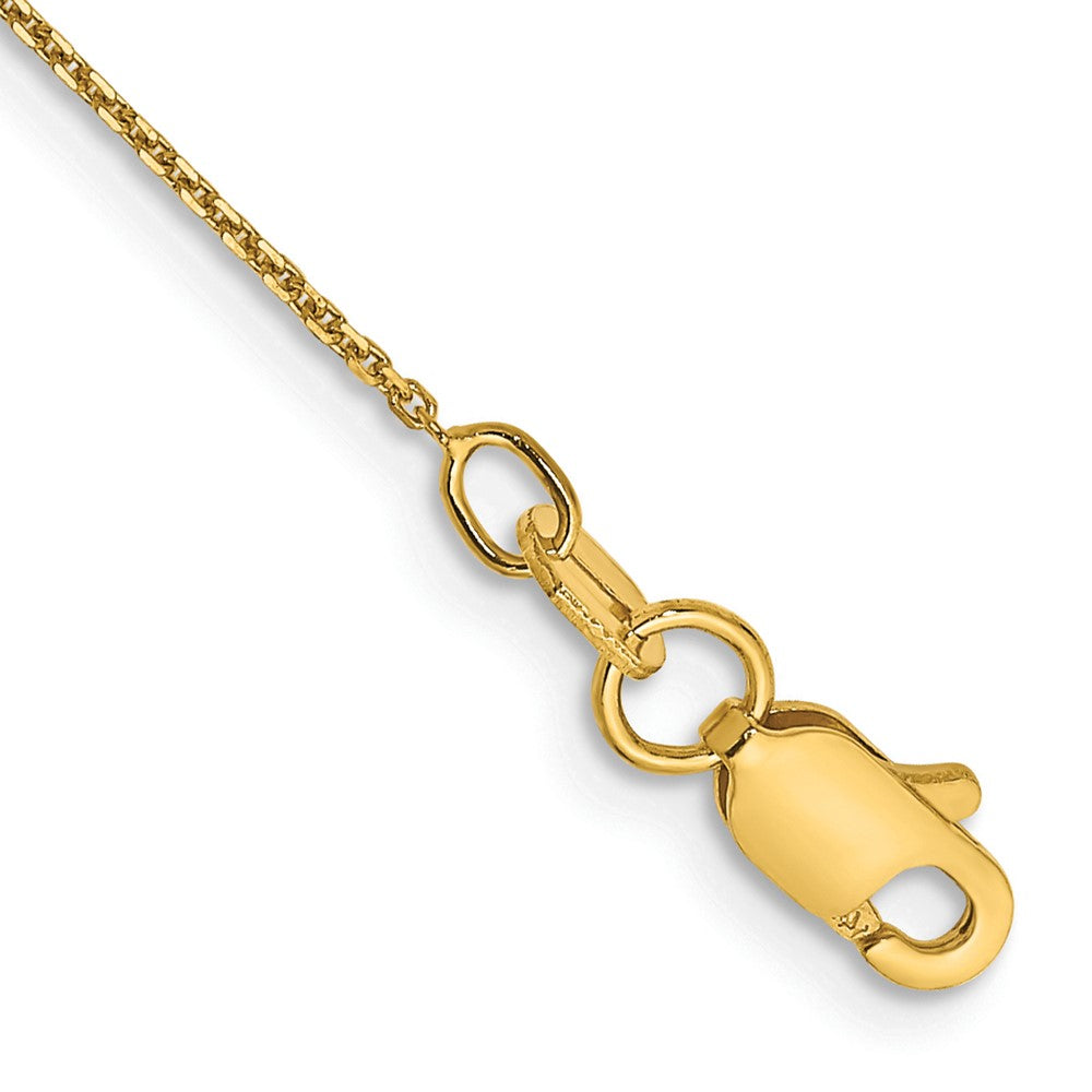 . Diamond-cut Round Open Link Cable with Lobster Clasp Anklet - WBC