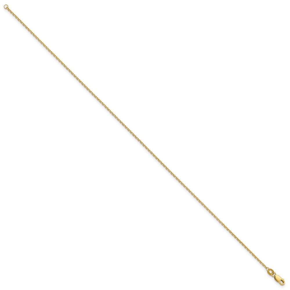 Diamond-cut Round Open Link Cable with Lobster Clasp Anklet - WBC