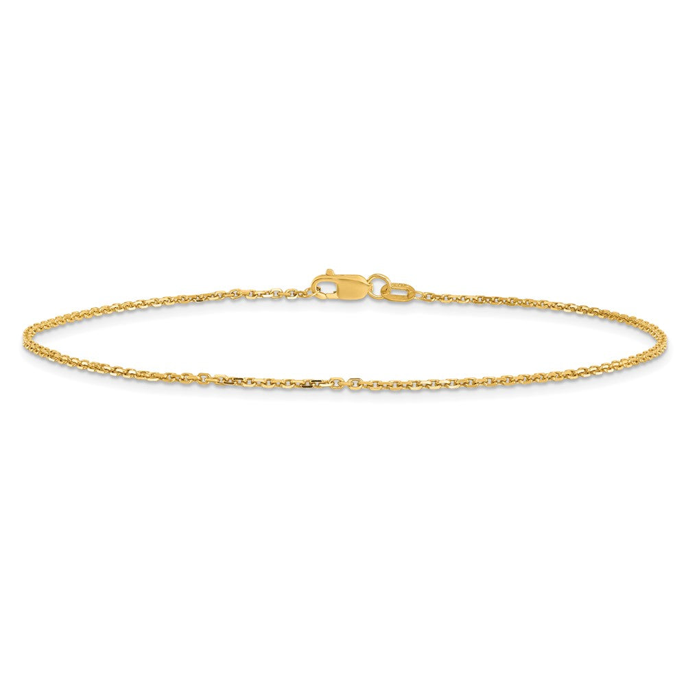 Diamond-cut Round Open Link Cable with Lobster Clasp Anklet - WBC