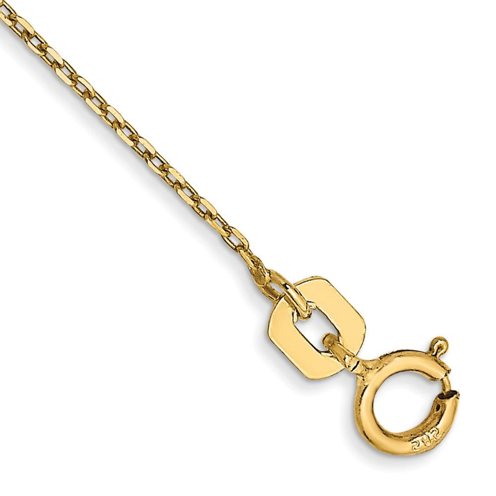 . Diamond-cut Cable with Spring Ring Clasp Anklet - WBC