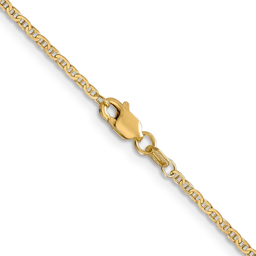Lightweight Flat Anchor Link with Lobster Clasp Pendant Chain - WBC