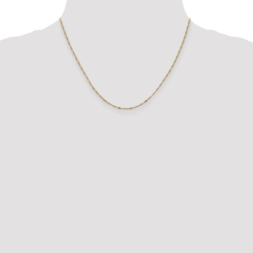 Flat Figaro with Spring Pendant Ring Pendant Chain - WBC