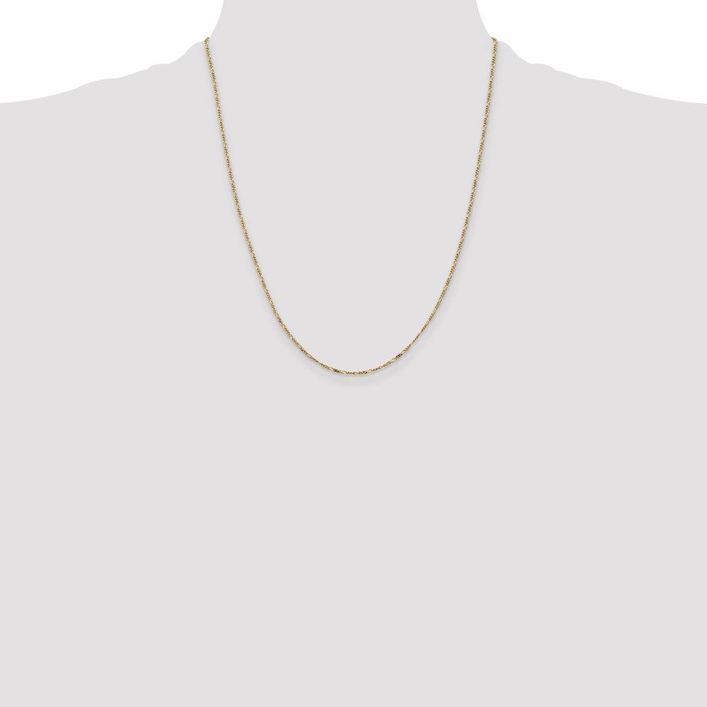 Flat Figaro with Spring Pendant Ring Pendant Chain - WBC