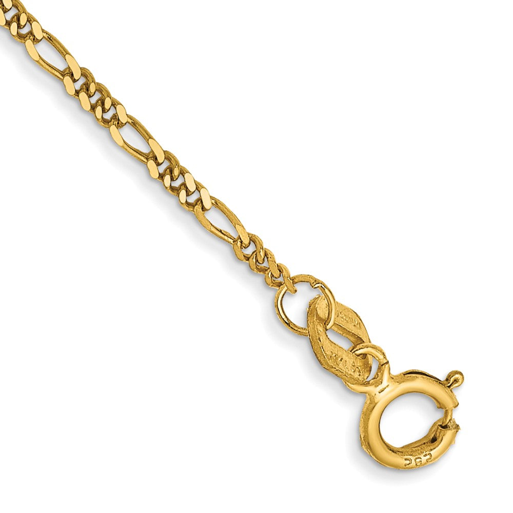 Flat Figaro with Spring Ring Clasp Anklet - WBC