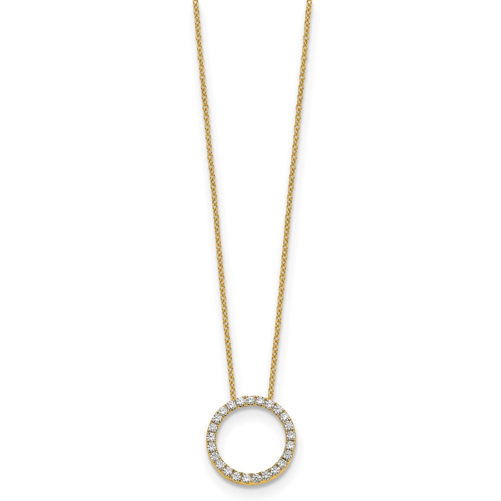 Polished 1/2 carat Diamond Circle Necklace - WBC