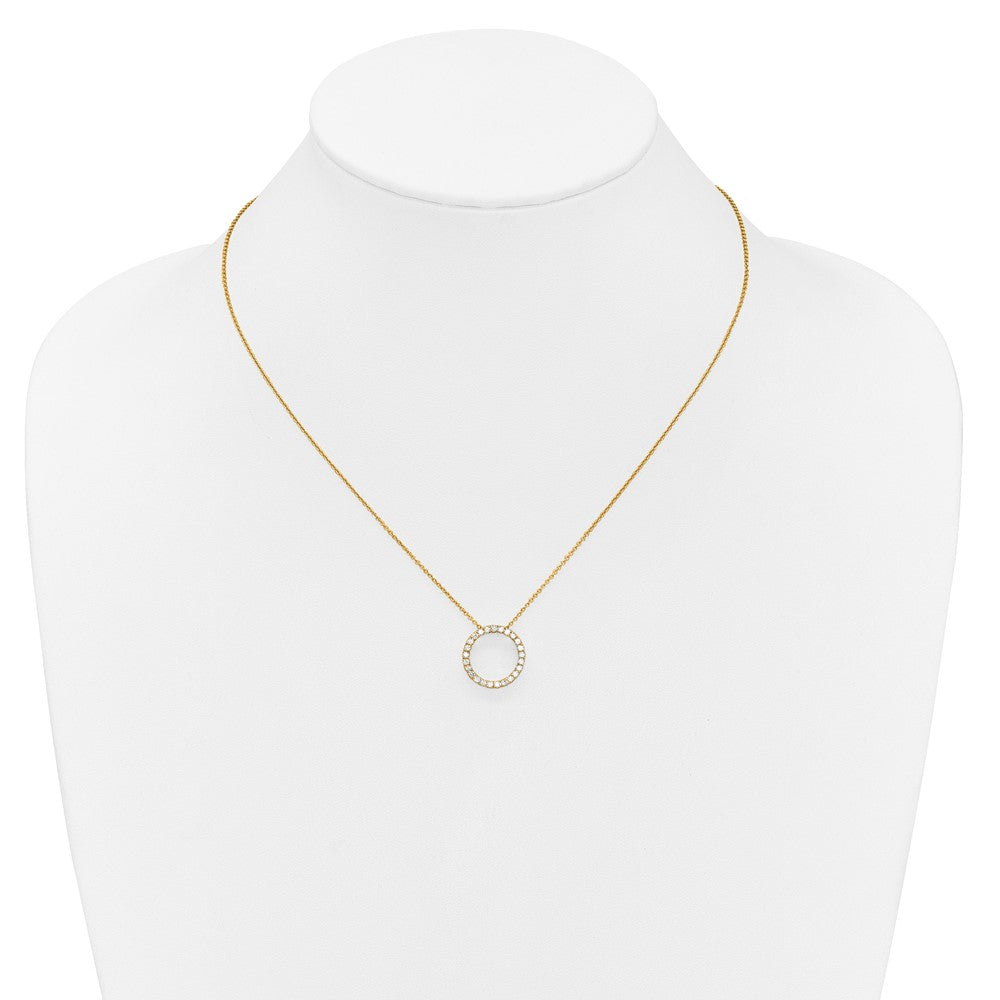 Polished 1/2 carat Diamond Circle Necklace - WBC