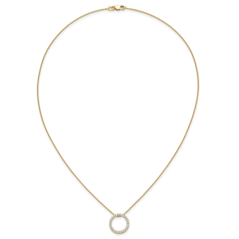 Polished 1/2 carat Diamond Circle Necklace - WBC
