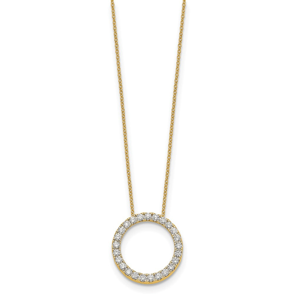 Polished 1 carat Diamond Circle Necklace - WBC