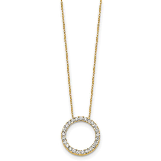 Polished 1 carat Diamond Circle Necklace - WBC