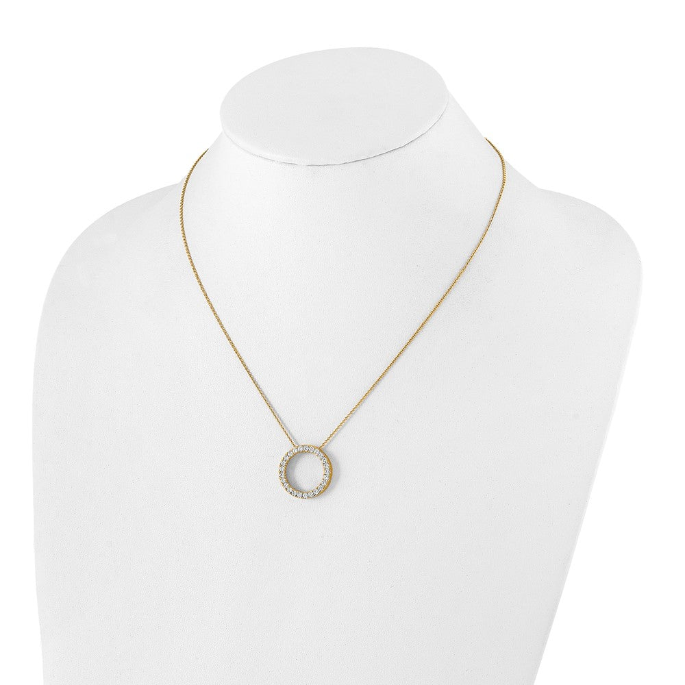Polished 1 carat Diamond Circle Necklace - WBC