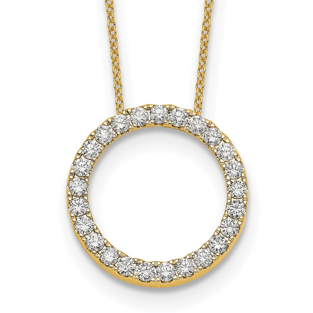 Polished 1 carat Diamond Circle Necklace - WBC