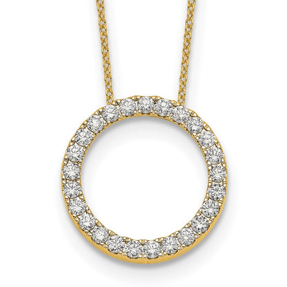 Polished 1 carat Diamond Circle Necklace - WBC