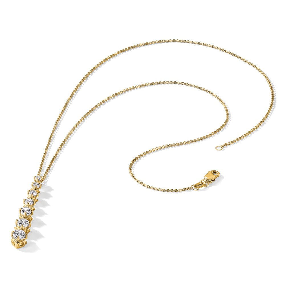 Polished 1 carat Diamond Circle Necklace - WBC