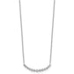 1/4 carat Diamond Bezel-set Curved Bar Necklace - WBC