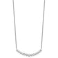 1/2 carat Diamond Bezel-set Curved Bar Necklace - WBC