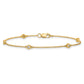 Complete 1/8 carat Bezel-set Diamond and Cable Chain 5-Station Bracelet - WBC